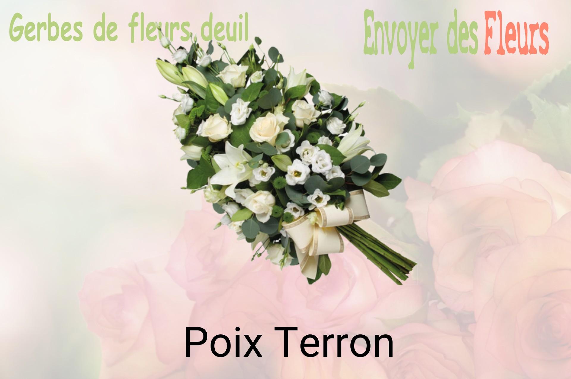 Gerbe de fleurs de deuil livrée à Poix-Terron